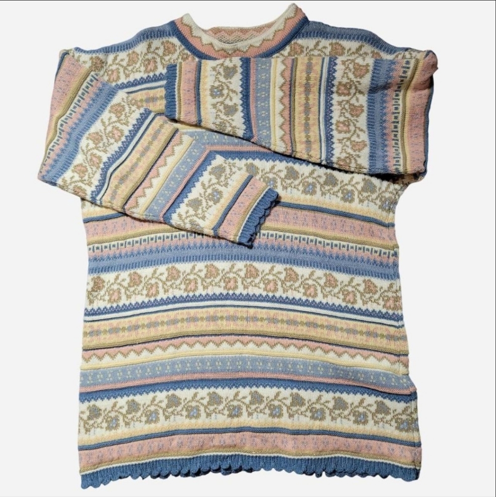 vintage 80s 90s pastel knit sweater